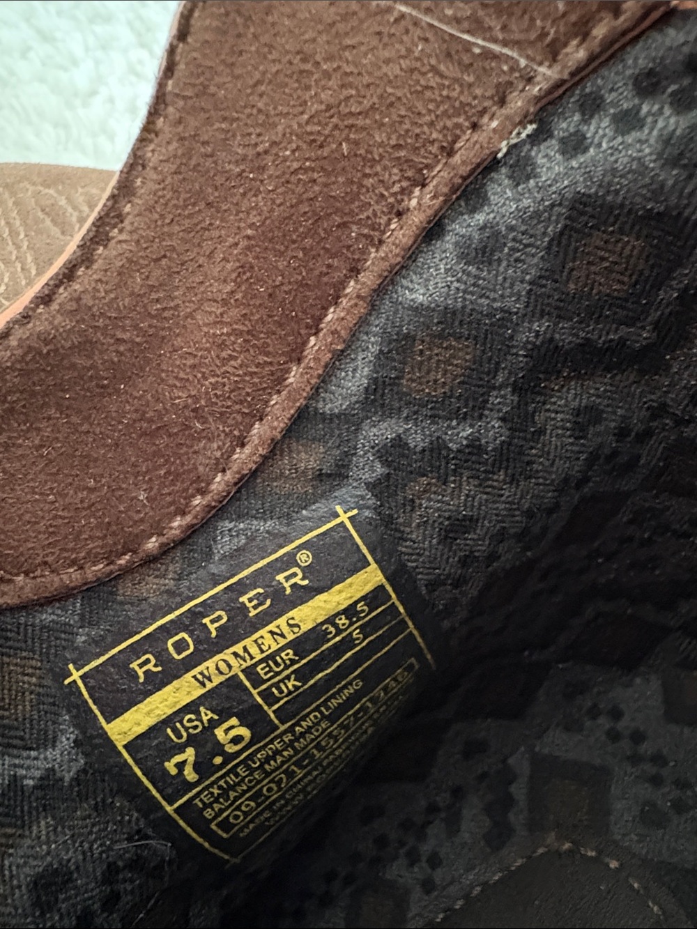 Roper Brown Suede Fringe Studded Ankle Booties - Picture 3 of 3